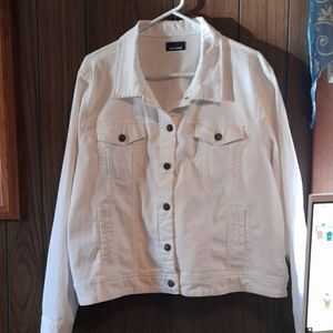 Basic Editions White Jean Jacket